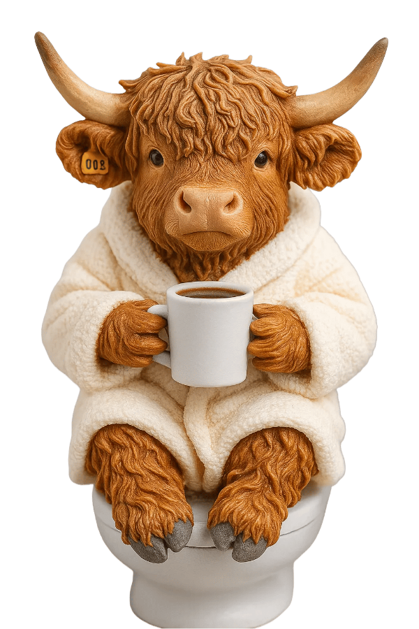 🐮Adventi naptár a Highlanderrel 2025 🎄✨ – Kézzel készült 3D baba Highlanderrel (24 darab)