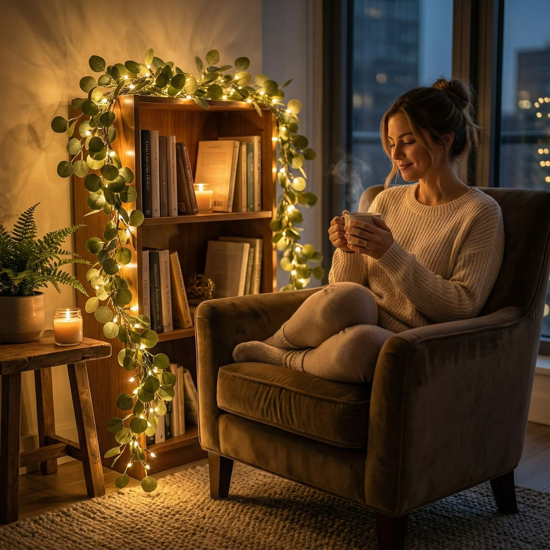 Világító olajfa girland