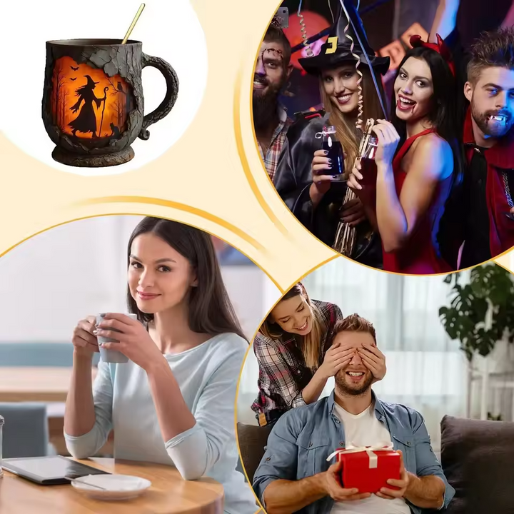 Kézzel készült 3D Halloween bögre