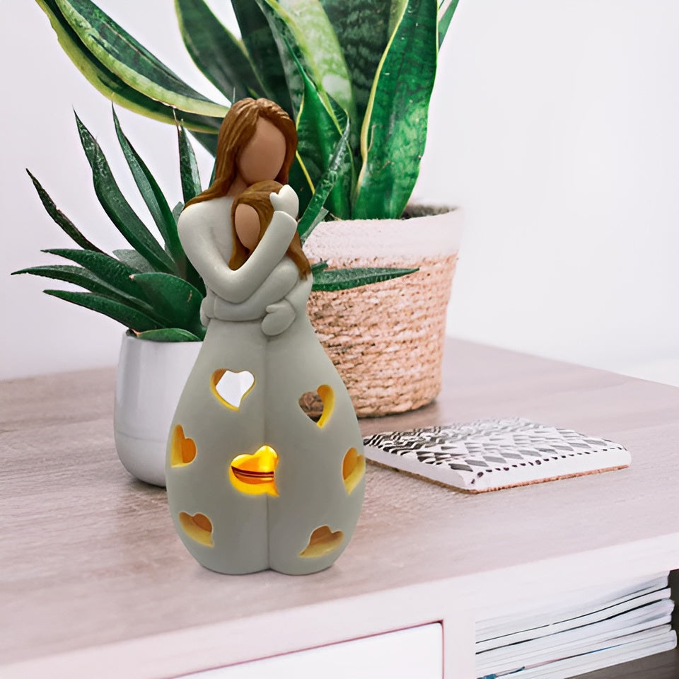 SzívFény | Szívmelegítő Anya és Lánya Szobor Lámpa