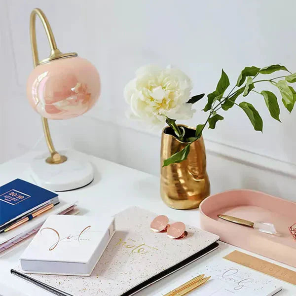 Fém és Üveg Marshmallow Asztali Lámpa