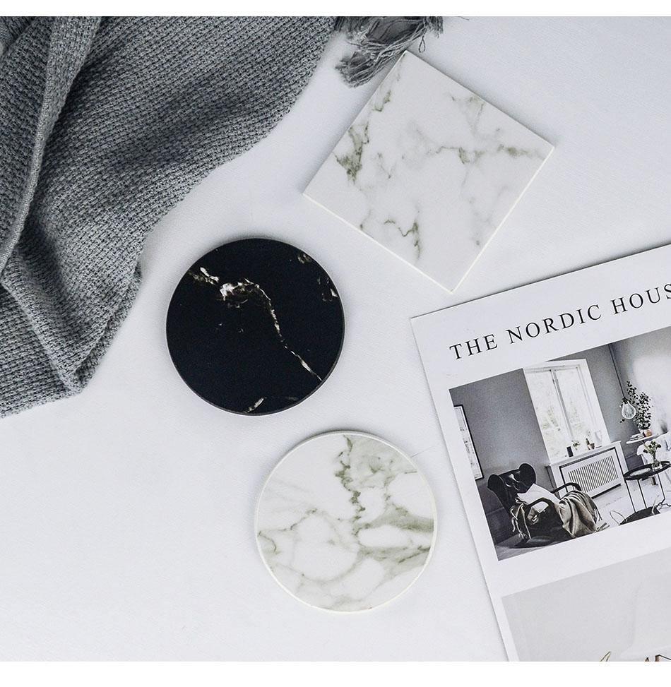 Vegán bőrből készült poháralátét szett