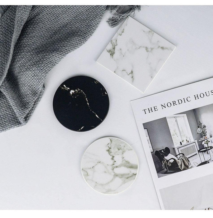 Vegán bőrből készült poháralátét szett