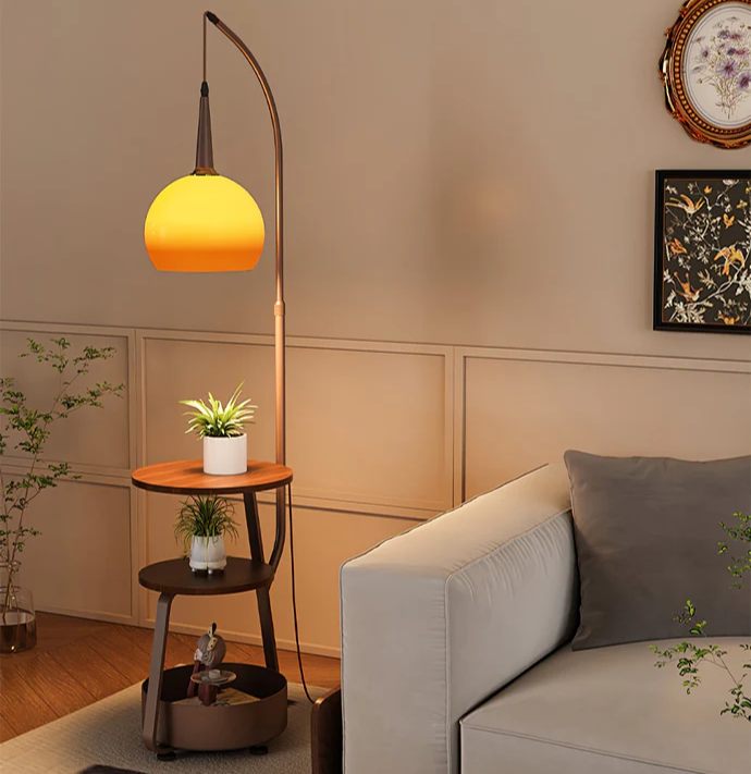 Bauhaus éjjeli lámpás asztal