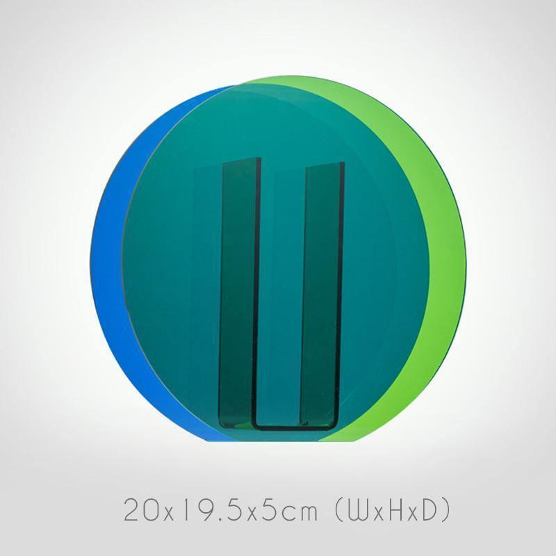 Élénk akril geometriai virágvázák