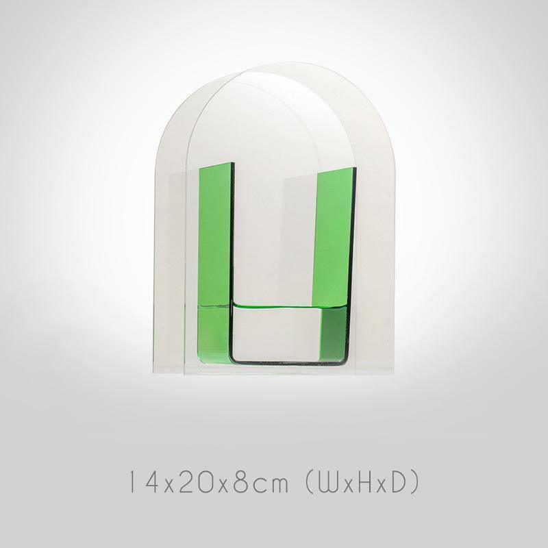 Élénk akril geometriai virágvázák