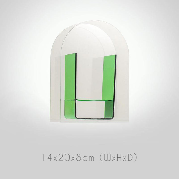 Élénk akril geometriai virágvázák