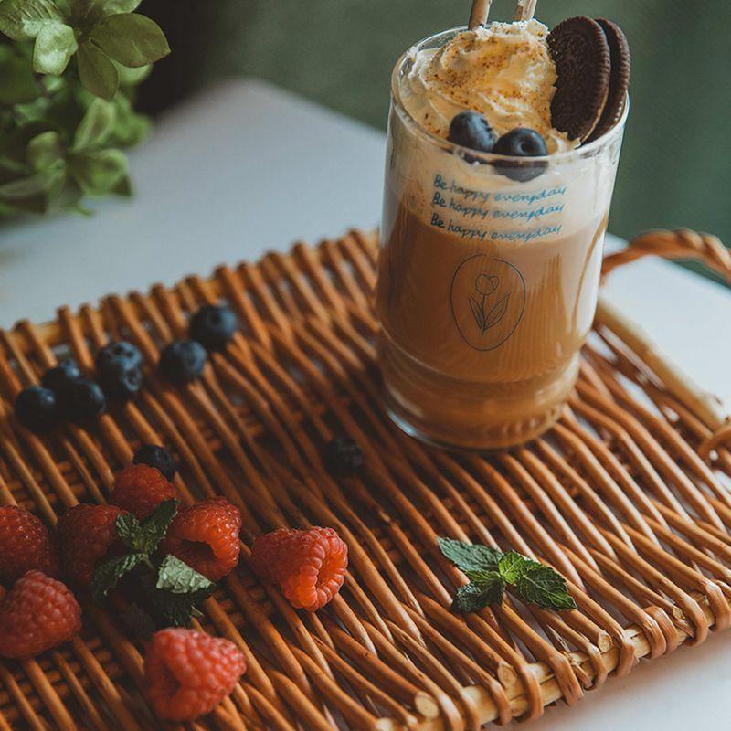 Rattan fonott tálca