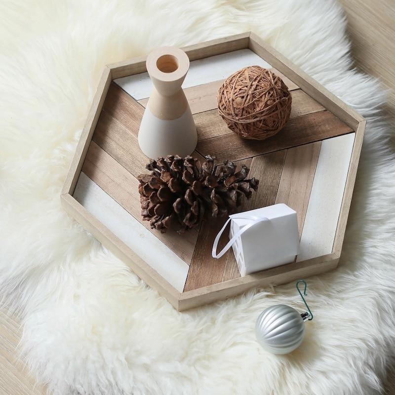 Simára csiszolt fa tányér